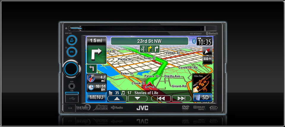 KW-NT50HDT GPS Navigation System
