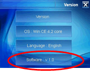 Confirm software version