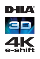 D-ILA&3D&4K e-shiftロゴ